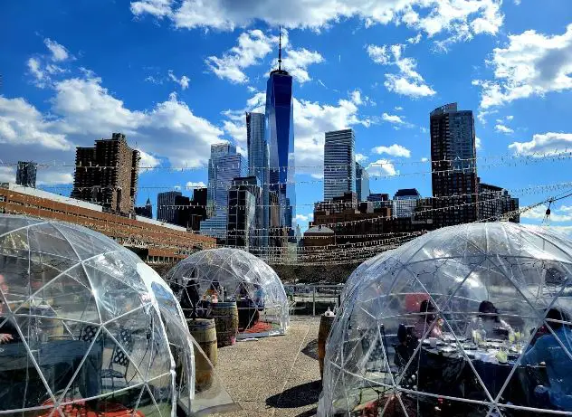 unique bubble or igloo restaurant in New York, famous igloo restaurants in New York, best Igloo dine-in experience in New York