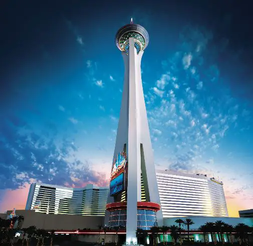 Stratosphere in The STRAT Hotel is the tallest observation deck in the US. surprising facts about Las Vegas,amazing Las Vegas facts,amazing facts about Las Vegas,unusual fact about Las Vegas,surprising fact about the Las Vegas