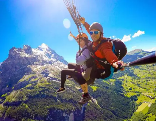 Paragliding in Lauterbrunnen, Switzerland, cheapest paragliding in Switzerland, famous place in Switzerland for paragliding, popular paragliding in Switzerland, best paragliding place in Switzerland 